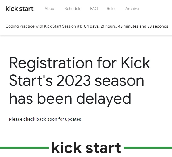 Google Kick Start 2023 delay
